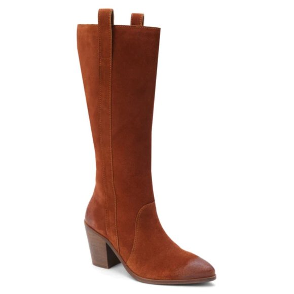 Matisse Evan Saddle Brown Tall Boots, Suede - Picture 2 of 7